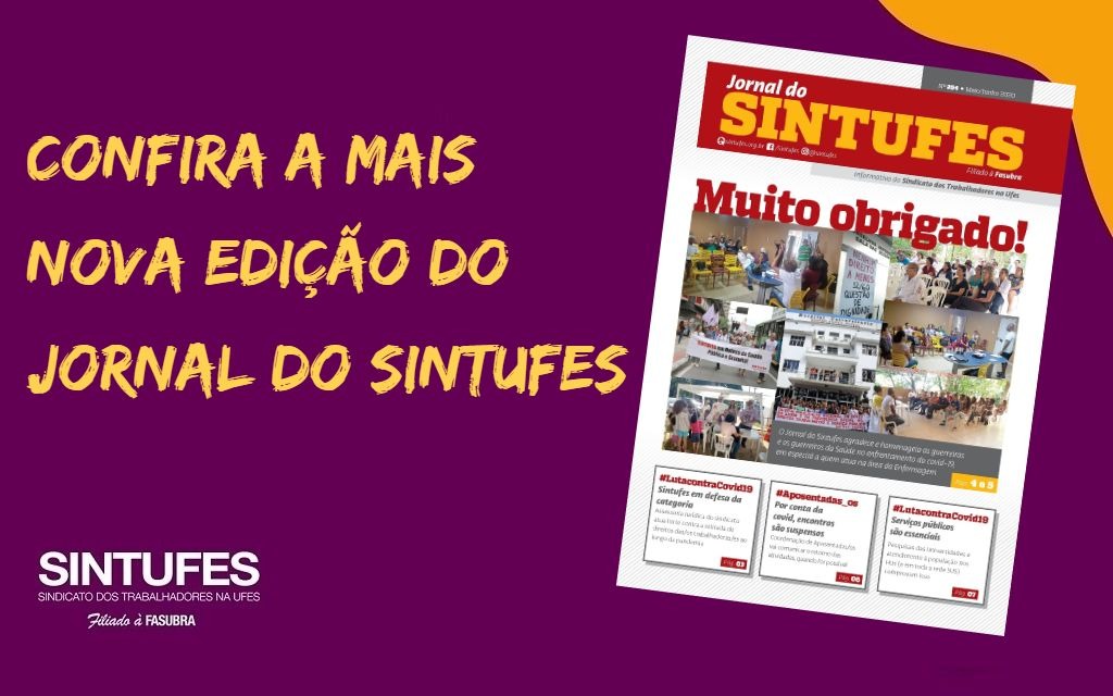 Jornal do Sintufes parabeniza quem está na linha de frente do enfrentamento da pandemia