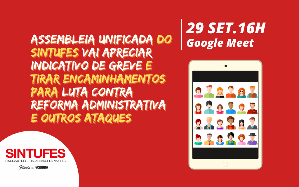 Assembleia Unificada vai deliberar sobre indicativo de greve sanitária e luta contra a Reforma Administrativa