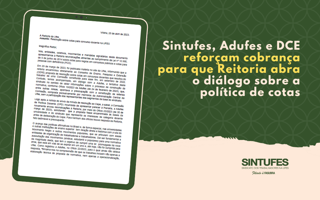 Representantes da comunidade universitária se unem em luta por cotas para negros e pessoas com deficiências em concursos para docentes