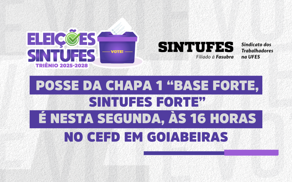 Nova direção do Sintufes (2025-2028) será empossada nesta segunda, 18