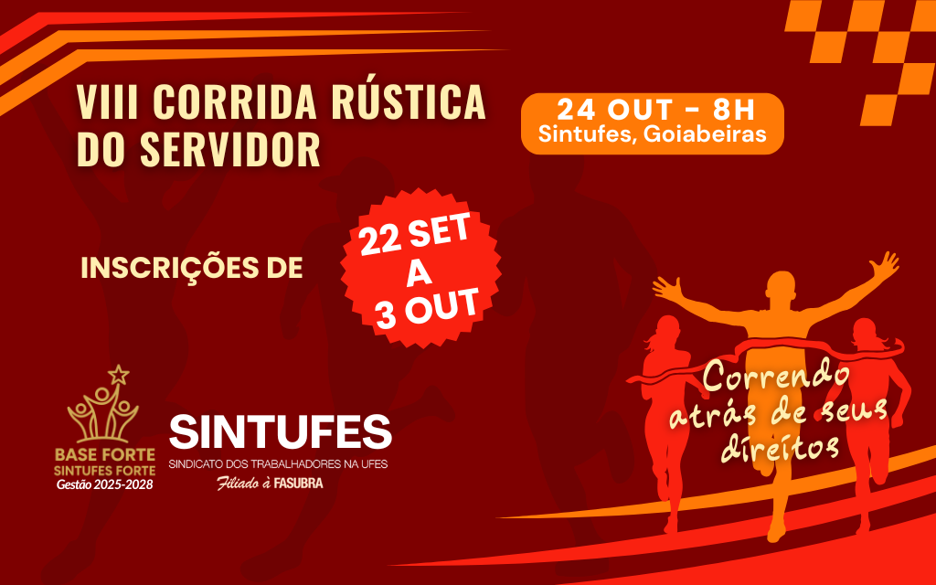 VIII Corrida Rústica do Servidor: inscrições abertas