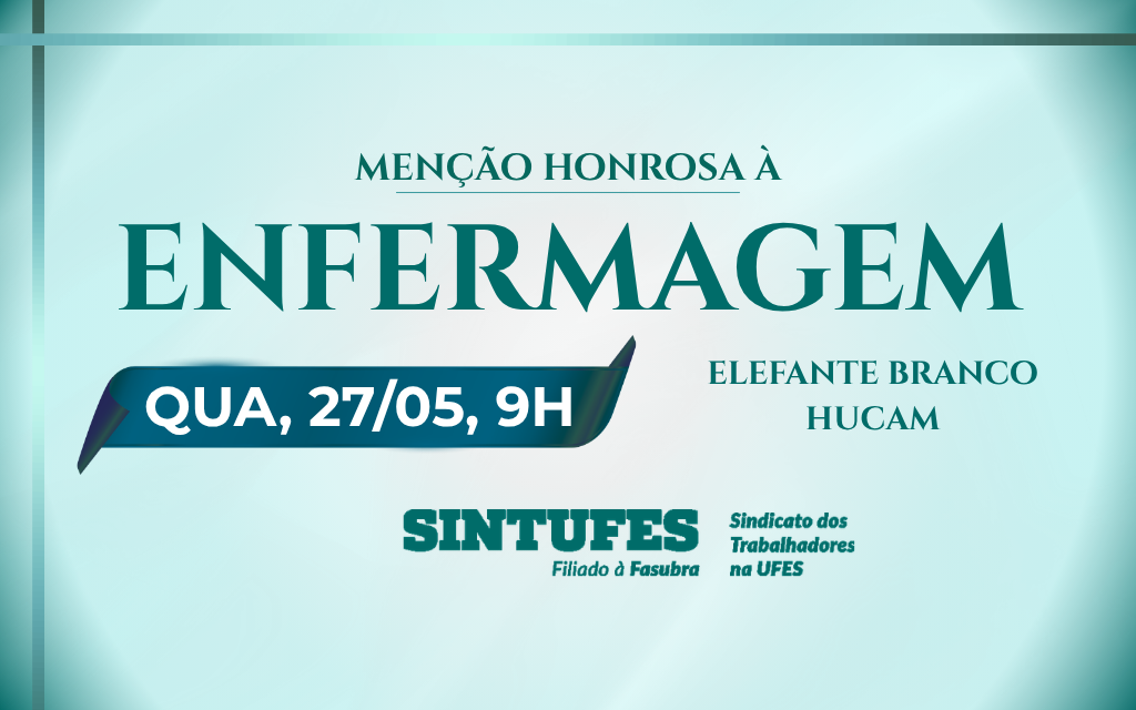 Enfermagem será homenageada pela Ufes na quarta, 27