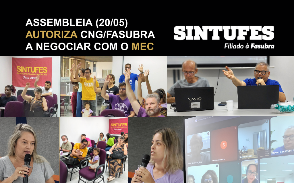 Assembleia autoriza CNG/Fasubra a negociar com o MEC