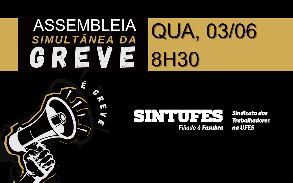 Próxima assembleia é nesta quarta, 3 de junho